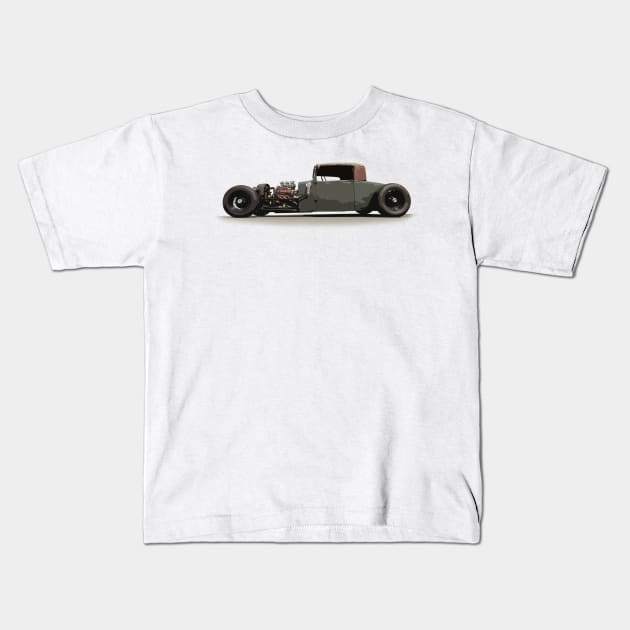 Ford Rat Rod Model A - stylized Kids T-Shirt by mal_photography